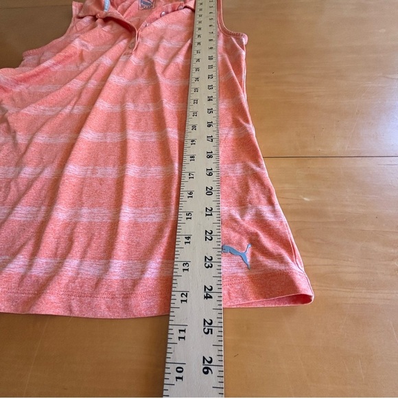 Puma Golf M Women’s Pounce Stripe Pickle ball running golf sleeveless polo shirt - Picture 8 of 10